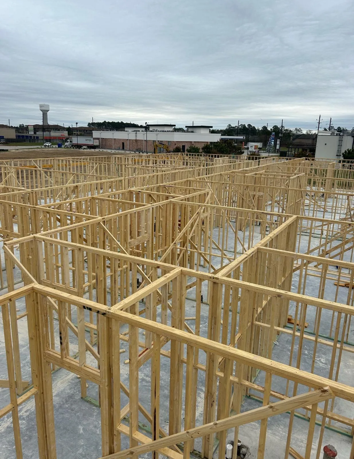 Framing for a home addition built by LL General Contractor